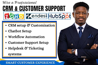 zoho hubspot zendesk crm customer support chatbot email marketing automation