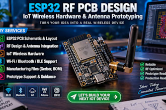 do esp32 rf pcb design, iot wireless hardware and antenna prototyping