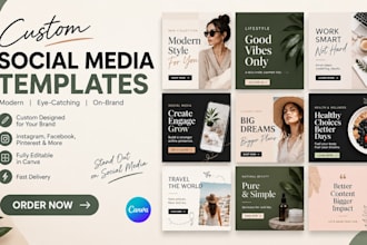 design custom canva instagram post and premium instagram templates