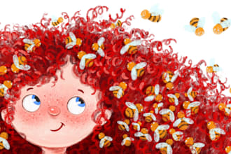 create children book illustration, board book and puzzle