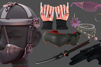 create or fix vrchat assets, vrc props, weapons, accessories, vfx, vrc clothing