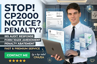 respond to irs notice, handle cp2000, penalty abatement and US tax amendment