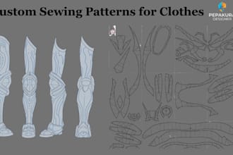 do custom sewing patterns for clothes cosplays eva foam armor props pepakura