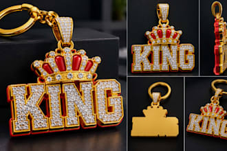 design custom 3d hype chain turnover necklace pendant jewelry 3mf stl printing