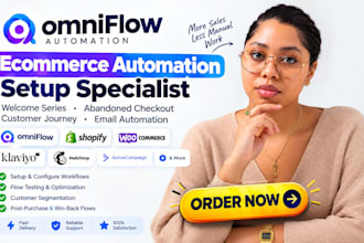 omniflow email marketing automation abandoned checkout welcome ecommerce flows