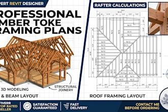 design timber framing plans, revit rafters, and post and beam layouts