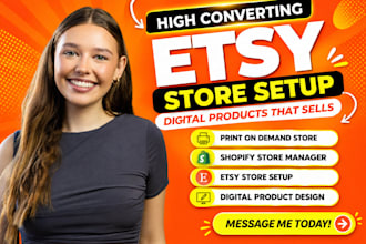 setup and optimize your etsy shop with digital products pod