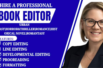 edit romance novel, proofread and format urban fantasy, horror novel editor