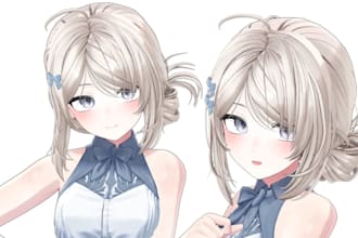 fix, weight paint and retopology vtuber avatar rigging vrchat, vroid vrm outfit