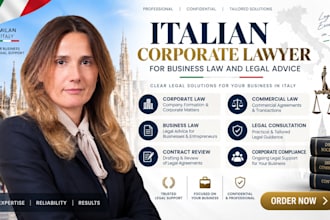 be your italian corporate lawyer for business law and legal advice