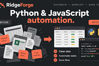 write a python or javascript script to automate your task