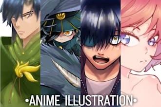 draw illustrations anime style, ocs, fanart, wallpaper, novels, fanart