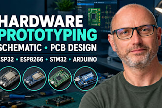 do hardware prototyping, schematic, pcb design, esp32, esp8266, stm32, arduino