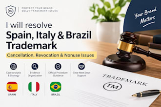 resolve spain italy brazil trademark cancellation, revocation and nonuse issues