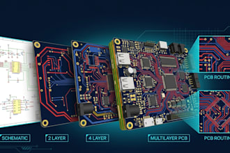 design pcb schematic, routing, 2 layer, 4 layer and multilayer pcb