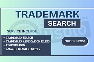 do trademark search with report analysis and trademark clearance search