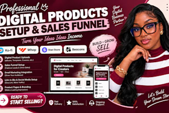 setup kofi whop stan store and beacons for creators and upload digital products