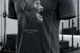 detailed ink beast or wild animal illustration for t shirts