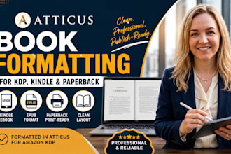 do atticus book formatting for KDP, kindle ebook and paperback