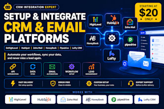 setup gohighlevel hubspot zoho mail integration honeybook pipdrive lofty crm