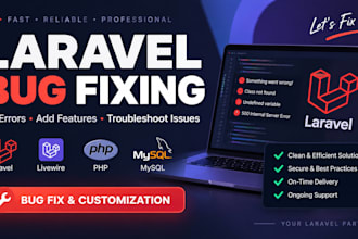 fix bugs and add features to your laravel application
