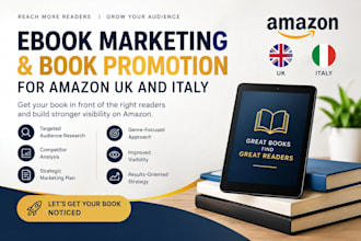 promote your ebook and market your book on amazon UK and italy