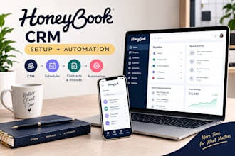 setup honeybook CRM account honeybook workflows automation