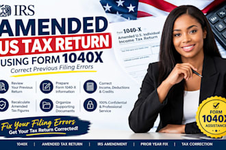 file amended US tax return using form 1040x to correct previous filing errors