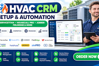 setup hvac crm servicetitan housecall pro jobber fieldedge service fusion workiz