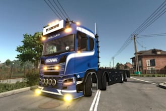 develop custom ats, ets2, truck simulator mods, farming simulator, fs22, farm