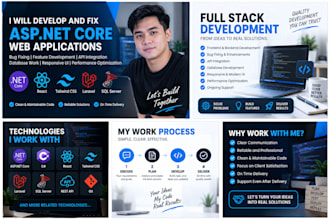 fix asp net core bugs and develop web applications