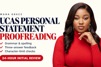 proofread your ucas personal statement and review all 3 answers in 24 hours