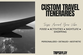 create a personalized travel itinerary for your trip