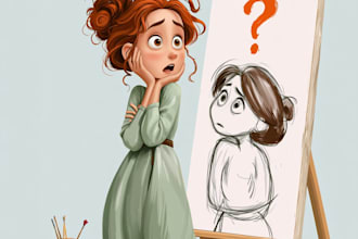draw an illustration in disney pixar style