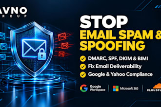 setup dmarc, spf, dkim, bimi and fix email deliverability