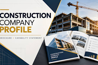 design construction company profile, contractor brochure, capability statement