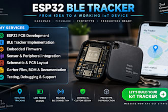 esp32 ble tracker pcb, iot hardware prototyping and embedded development