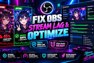 optimize obs studio and fix stream lag and frame drops for vtubers