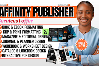 design format book ebook magazine brochure journal catalog in affinity publisher
