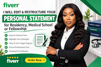 edit and restructure your residency, medical school, or fellowship statement