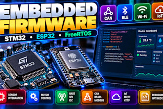 develop stm32 esp32 embedded firmware freetos can iot hardware nvidia jetson c