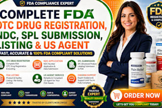 fda otc drug registration, ndc, spl submission, listing and US agent