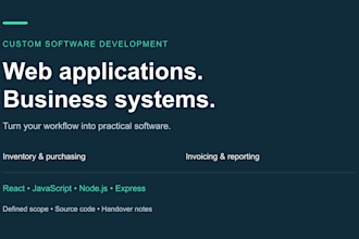 build custom web applications and business systems