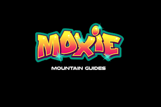design airbrushed graffiti mountain guides logo