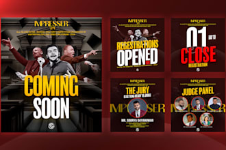 design professional event social media graphics