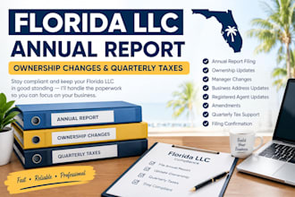 file your florida llc annual report, ownership changes, and quarterly tax