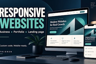 build a responsive business website or personal portfolio