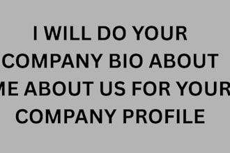write a compelling company profile and business bio
