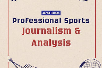 write sports articles and journalism content