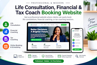 build life consultation scheduling business financial  tax coach booking website